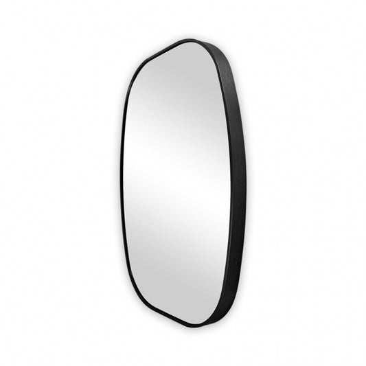 ALU SPIEGEL SQUARED OVAL ZWART