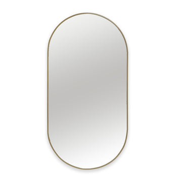 ALU SPIEGEL OVAAL MATT BRONZE