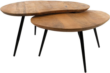 ERFURT SALONTAFEL ORGANISCH, SET VAN 2, SMOOTH NATURAL - MUST HAVE COLLECTION