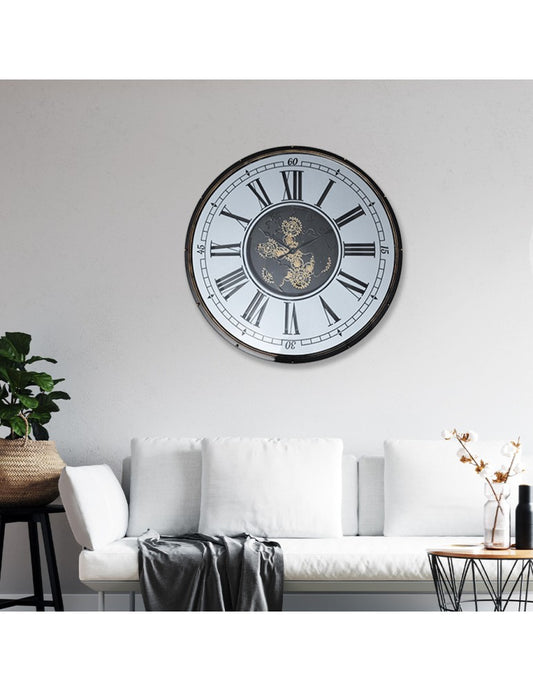 TANDWIELKLOK MET SPIEGEL-120CM