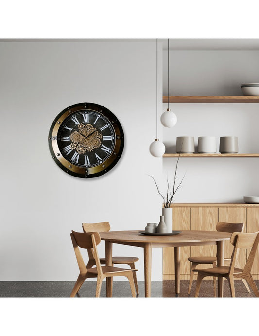 TANWIELKLOK MET GLAS-80CM