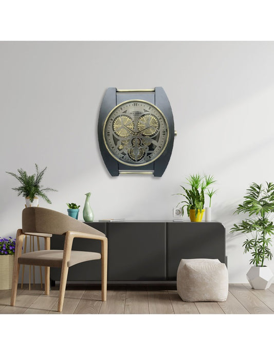 TANDWIELKLOK MET GLAS-56x66