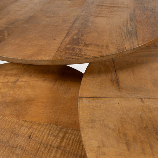 MÜNCHEN SALONTAFEL ROND, SET VAN 3, SMOOTH NATURAL - MUST HAVE COLLECTION