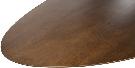 SALONTAFEL 130, ORGANISCH, POOT ZWART, MANGO BROWN WALNUT - TAURUS TABLE COLLECTION