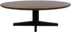 SALONTAFEL 130, OVAAL, POOT ZWART, MANGO BROWN WALNUT - SCORPIO TABLE COLLECTION