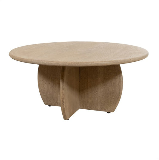 SALONTAFEL Ø90, H40, ACACIA WEATHERED WOOD - DURBAN TABLE COLLECTION