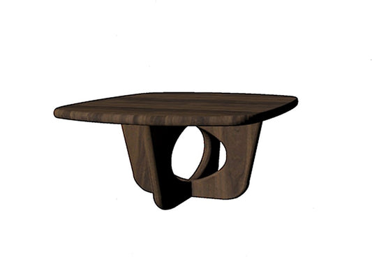 SALONTAFEL VIERKANT 70, MANGO BROWN WALNUT - AQUARIUS TABLE COLLECTION