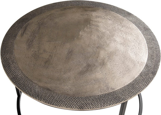 SOCHI BIJZETTAFEL SET VAN 2, NICKEL ANTIQUE - ALLURE ALU COLLECTION