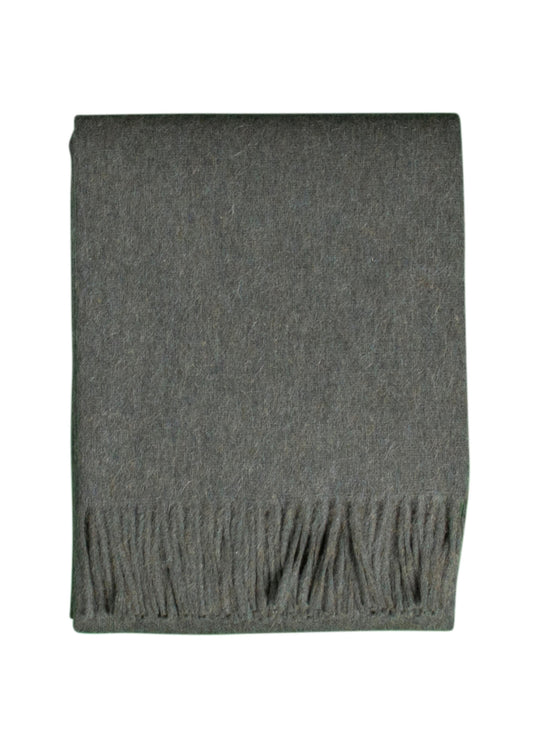 ALPAKA PLAID - DONKERGROEN - 200X150CM - NEW!