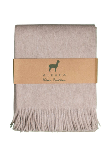 ALPAKA PLAID - LICHTBEIGE - 200X150CM - NEW!