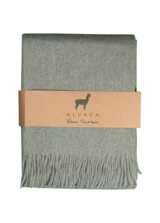 ALPAKA PLAID - LICHTGROEN - 200X150CM - NEW!