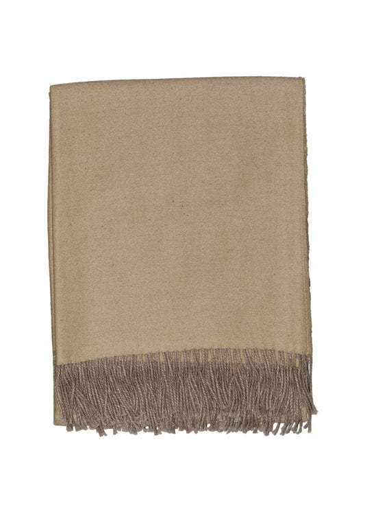 LICHTE ALPAKA PLAID - CAMEL - 175X135CM