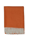 LICHTE ALPAKA PLAID - ORANJE - 175X135CM